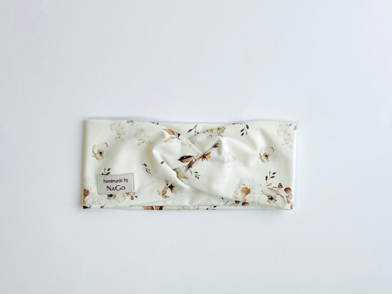 Stirnband aus Jersey mit Jasminblüten