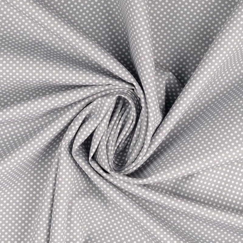 Baumwolle grau mit weißen Punkten