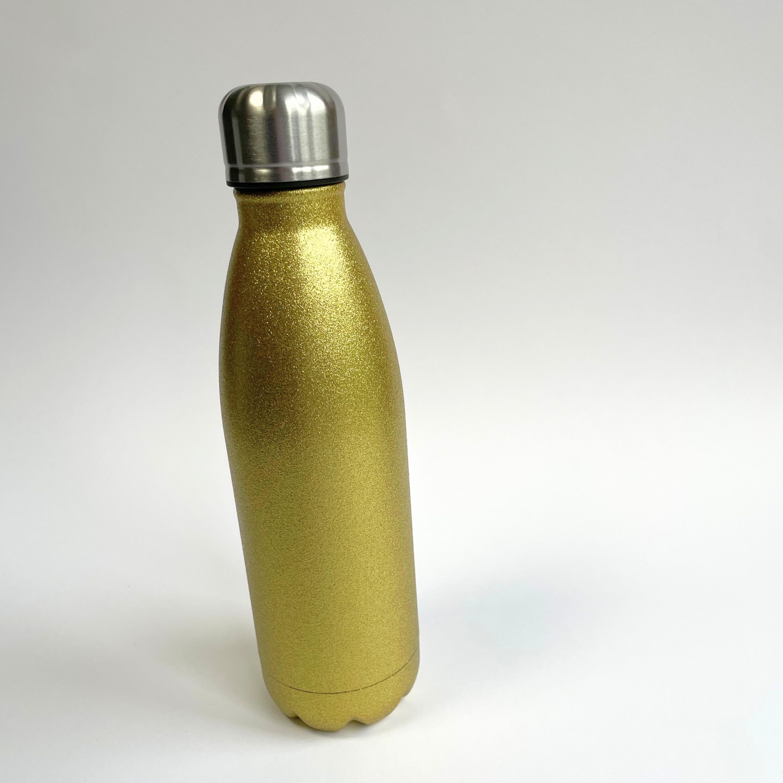 Glitzer Thermoflasche gold