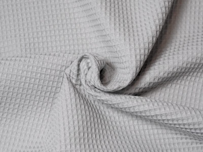 Waffelpiqué hellgrau