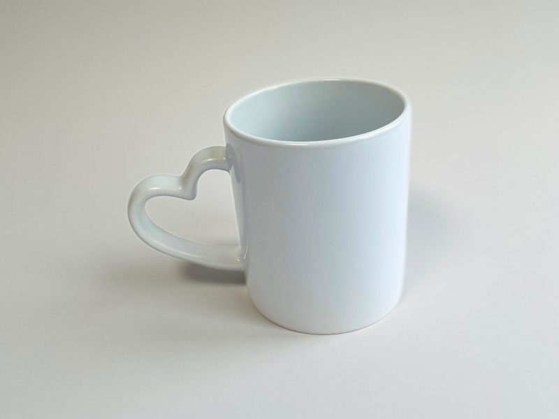 Sublitasse mit Herzhenkel