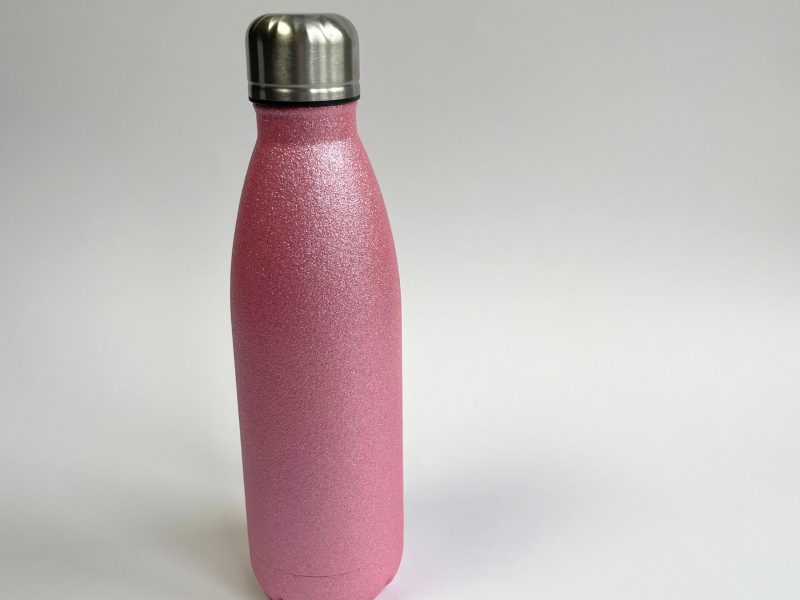 Glitzer Thermoflasche rosa