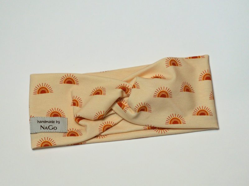 Stirnband aus Jersey Sonnenaufgang