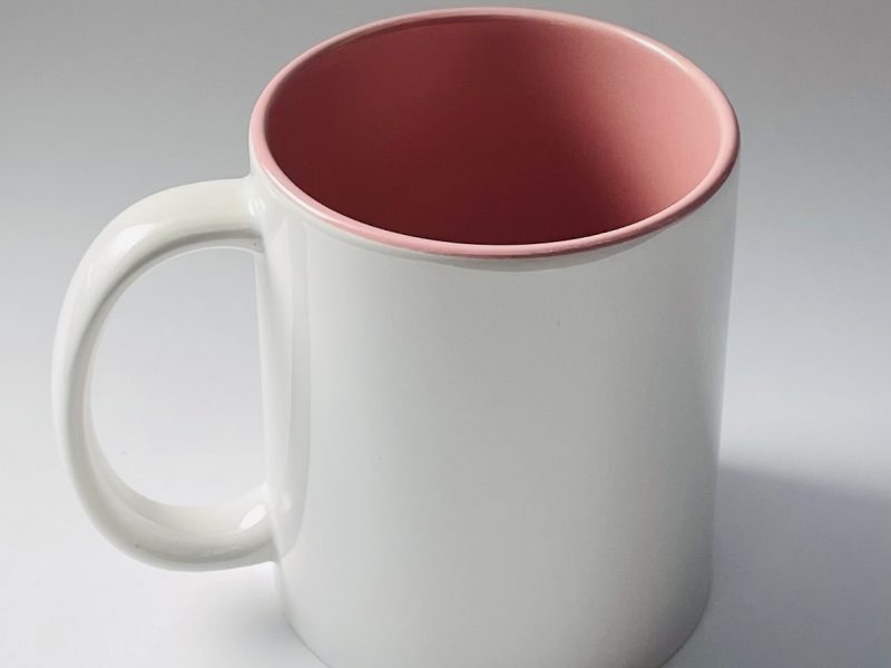 Keramiktasse (innen altrosa)