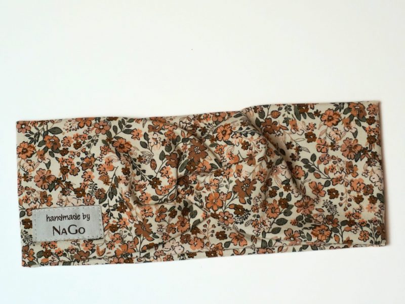 Stirnband aus Jersey Malvenblüten