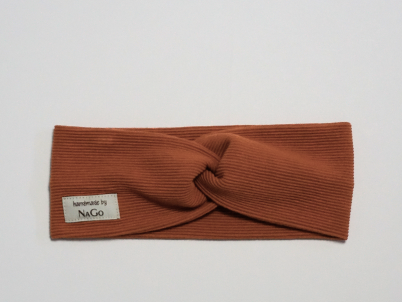 Stirnband / Haarband Ottoman Jersey orangebraun 50 KU
