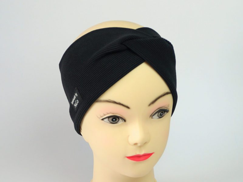 Stirnband / Haarband Ottoman Jersey schwarz