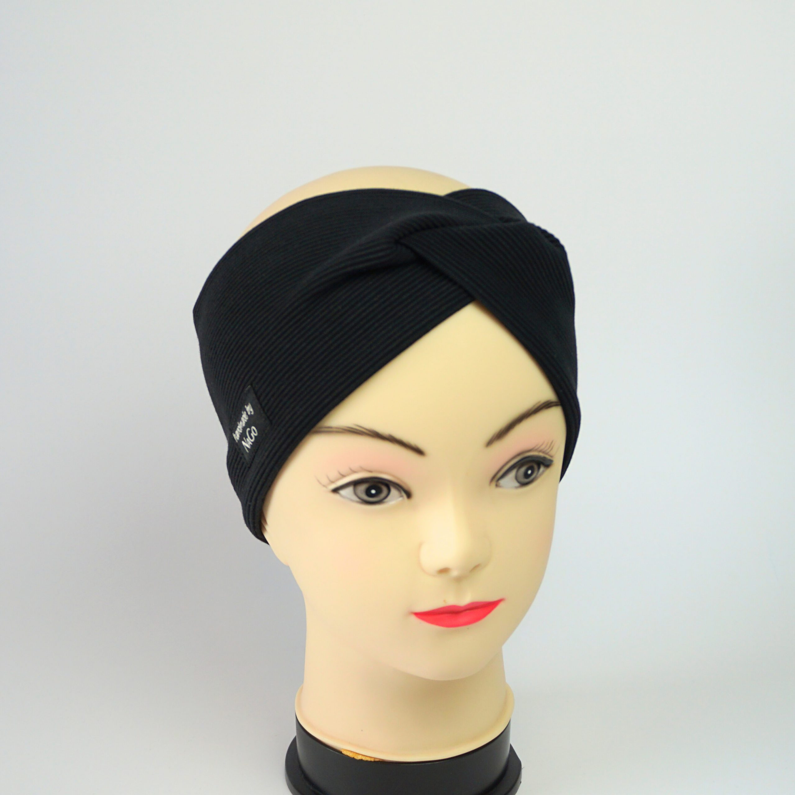 Stirnband / Haarband Ottoman Jersey schwarz