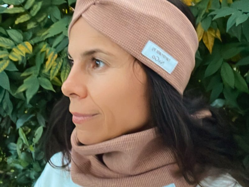 Loopschal altrosa melange