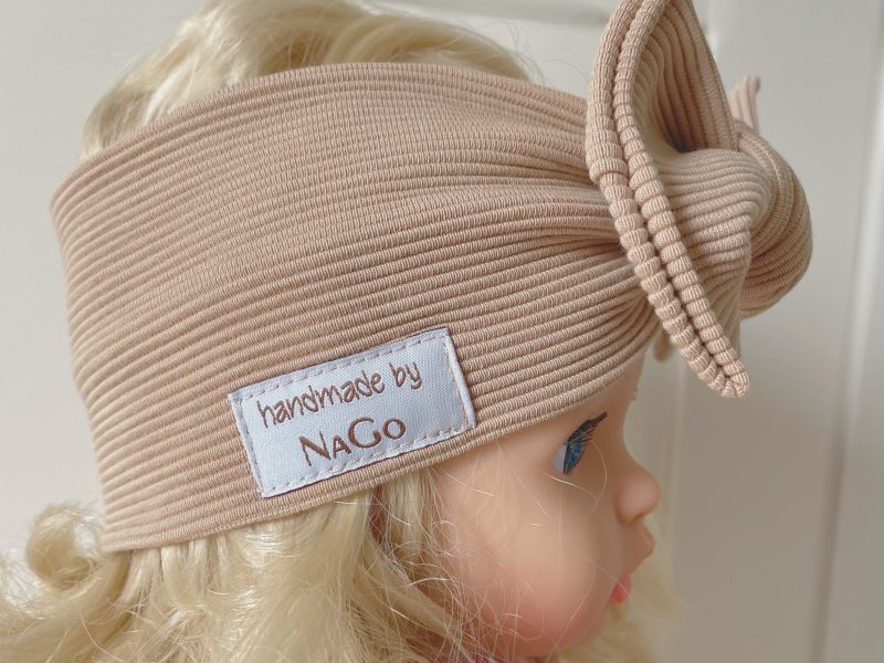 Stirnband mit Schleife beige