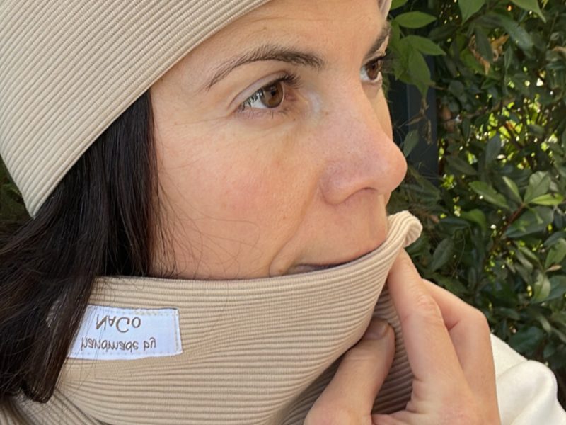 Loopschal sand beige