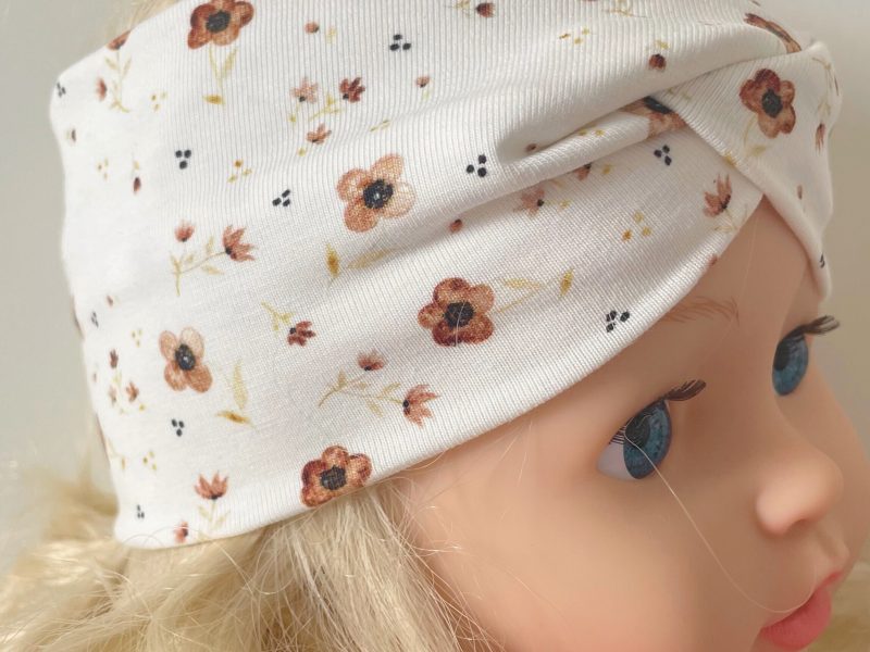 Stirnband braune Blümchen